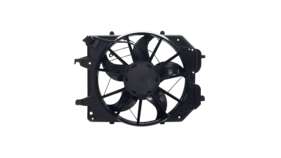 GMV radiator electroventilator Ford Focus, 08.1998-11.2004, Motorizare 1, 4 I 16v 55kw; 1, 6 I 16v 74kw Benzina, tip climatizare fara AC, cutie Manuala, dimensiune 280kW/375mm, cu 2 pini, plastic mm, Aftermarket
