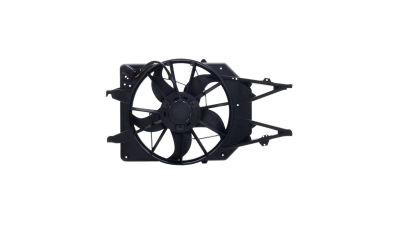 GMV radiator electroventilator Ford Focus, 08.1998-11.2004, Motorizare 1, 6 I 16v 74kw; 1, 8 I 16v 85kw; 2, 0 I 16v 96kw Benzina, tip climatizare fara AC, cutie, Automata/Manuala, dimensiune 300W/375mm, cu 2pini, plastic, Aftermarket