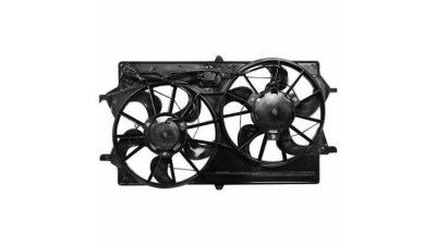 GMV radiator electroventilator Ford Focus, 1998-2004, Motorizare 1, 4 55kw; 1, 6 74/81/85kw; 2, 0 81/96/108/127kw Benzina, tip climatizare cu AC, dimensiune 2x300mm, 6 pini, cu rezistor, plastic, Aftermarket