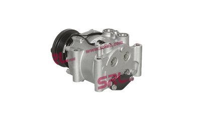 Compresor aer conditionat Ford Fiesta, 2002-2008, motorizare 1.25/1.3/1.4, benzina; Fusion (JHS), 2002-2008, motor 1.25/1.4/1.6, benzina, rola curea 96 mm, 6 caneluri, Visteon tip: Scroll90v
