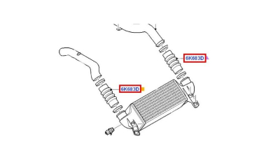 Furtun intercooler, supraalimentare Ford Fiesta 1995-2002, Focus 1998-2004, Transit Connect 2002-2006, diametru 49/49 mm, silicon, BestAutoVest 3201PT-1