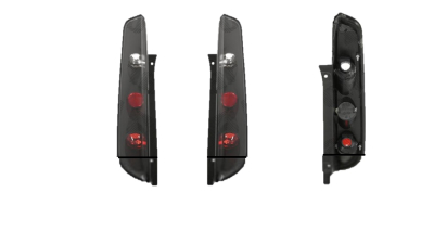 Set stopuri tuning FORD FOCUS II (DA ), 11.2004-01.2008, model Hatchback, Taiwan, partea stanga+dreapta, negru, transparent; cu locas bec;