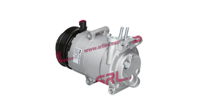 Compresor aer conditionat Ford C-MAX, 2007-2011, Focus III, 2011-2018, motorizare 1.6, benzina, rola curea 110 mm, 5 caneluri, Visteon tip: VS16