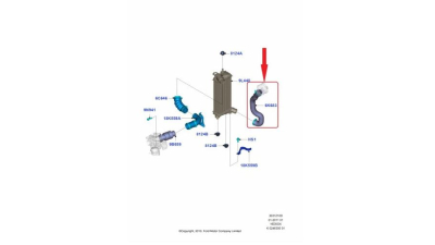 Furtun intercooler, supraalimentare Ford C-Max 2011-, Focus 2004-2011, Focus 2011-, diametru 43/47 mm, cauciuc, BestAutoVest 3202PT-2