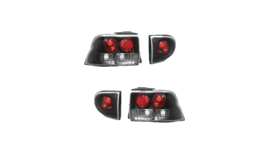 Set stopuri tuning FORD ESCORT, 01.1995-02.1999, model Hatchback, Taiwan, partea stanga+dreapta, negru, transparent; cu lampa interioara;