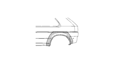 Segment reparatie aripa spate Ford Fiesta 1989-1995 Partea Stanga, Spate, 3 usi, fiesta