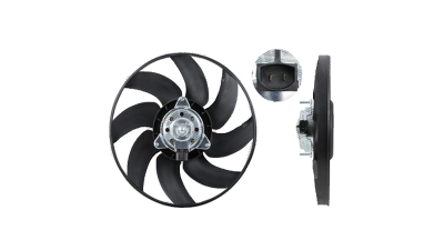 Ventilator radiator GMV racire fara suport SRL, FORD FIESTA, 1995-01.2002; PUMA, 03.1997-2002 motor 1,25/1,3/1,4/1,6/1,7 benzina; 1,8 diesel, 270 W; 360 mm; 2 pini, 