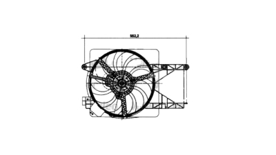 Ventilator radiator GMV Ford Fiesta 1995-2002, 347; 2 pini, BestAutoVest 321023W8