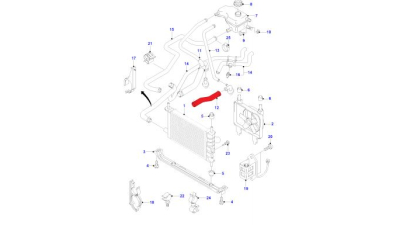 Furtun radiator Ford Fiesta 1995-2002, diametru 26/30 mm, cauciuc, BestAutoVest 3210PW-1