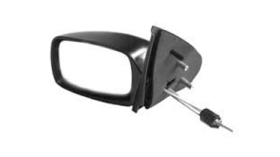 Oglinda exterioara Ford Fiesta (Jas/Jbs/Jvs)/Courier 09.1999-12.2001 partea stanga View Max crom convex carcasa neagra reglare manuala prin cablu fara incalzire