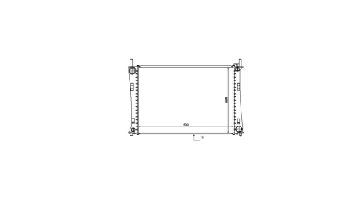 Radiator racire Ford Fiesta (Jhs), 11.2004-07.2008 Modelul St, Motorizare 2.0 110kw Benzina, tip climatizare Cu/fara AC, cutie Manuala, cu conectori rapizi, dimensiune 500x339x20mm, Cu lipire fagure prin brazare, Aftermarket