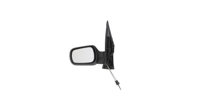 Oglinda exterioara Ford Fiesta (Jhs) 01.2002-09.2008 partea stanga Best Auto Vest crom convex carcasa neagra reglare manuala prin cablu fara incalzire
