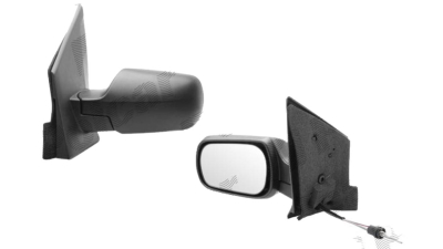 Oglinda exterioara Ford Fiesta (Jhs) 01.2002-09.2008 partea dreapta View Max crom convex carcasa neagra reglare manuala prin cablu fara incalzire
