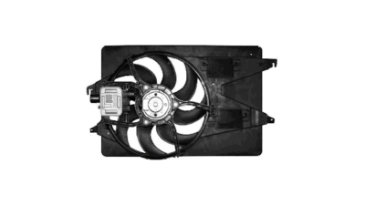 GMV radiator electroventilator Ford Mondeo, 2000-2007, Motorizare 2.0 Tdci 96kw; 2, 0 16v Di 66kw; 2, 0 16v Tddi 85kw Diesel, tip climatizare Cu/fara AC, cutie Manuala/ Automata, dimensiune 385mm/2+3 pini, cu modul electric control, plastic, Aftermarket