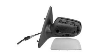 Oglinda exterioara Ford Mondeo 10.2000-10.2003 partea stanga View Max crom asferica carcasa neagra reglare manuala prin cablu fara incalzire