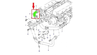 Furtun intercooler, supraalimentare Ford Mondeo 2000-2007, Transit 2000-2006, diametru 46/50 mm, cauciuc, BestAutoVest 3218PT-3