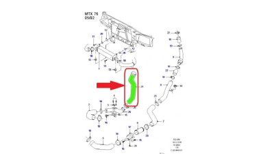 Furtun radiator intercooler Ford Mondeo, 10.2000-03.2007 motor 2.0 TDCI, diam. int. 40/50 mm, material Cauciuc, BestAutoVest 3218PT-4
