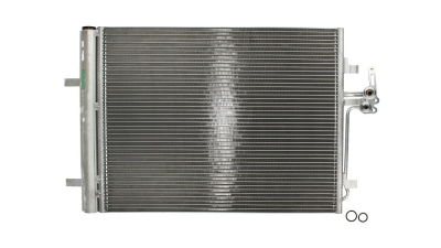 Condensator climatizare Ford Mondeo (BA7), 06.2007-09.2014, motor 2.3, 118 kw benzina, cutie automata, full aluminiu brazat, 620 (580)x465x16 mm, cu uscator si filtru integrat