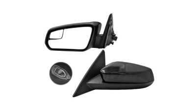 Oglinda usa exterioara Ford Mustang, 2013-2014, partea Stanga, reglare electrica; carcasa grunduita; incalzit; sticla plat; geam cromat; cu lampa perimetru, SRL