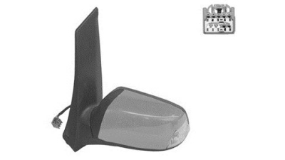 Oglinda exterioara Ford C-Max 06.2007-12.2010 / Focus C-Max (C214) 10.2003-06.2007 (NU pt versiune Titanium), stanga View Max cu semnalizare si l-pa perimetru, crom convex carcasa prevopsita grunduita reglare electrica cu incalzire 3235515M