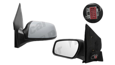Oglinda exterioara Ford Fiesta (Jhs) 10.2005-09.2008 partea stanga View Max cu 5pini, crom convex carcasa prevopsita grunduita reglare electrica cu incalzire