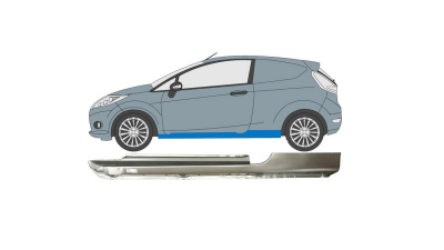 Prag metalic Ford Fiesta (Ja8), 09.2008-01.2013, 3 Usi, partea Stanga, Aftermarket