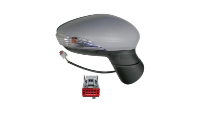 Oglinda exterioara Ford Fiesta (Ja8) 09.2008-01.2013 partea stanga Best Auto Vest crom asferica carcasa prevopsita grunduita reglare electrica fara incalzire