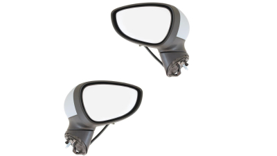 Oglinda exterioara Ford Fiesta (Ja8) 09.2008-01.2013 partea dreapta Best Auto Vest crom convex carcasa prevopsita grunduita reglare electrica fara incalzire
