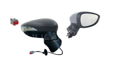 Oglinda exterioara Ford Fiesta (Ja8), 09.2008-01.2013, Dreapta, reglare electrica; grunduit; incalzita; geam convex; cromat; pliere electrica; 8 pini; cu semnalizare, View Max