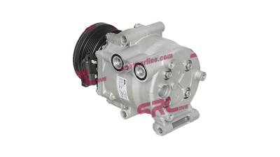 Compresor aer conditionat Ford Fiesta (JA8), 06.2008-06.2011, Fusion (JHS), 11.2006-12.2012, motorizare 1.25/1, 4/1, 6, benzina, rola curea 97 mm, 6 caneluri, Visteon tip: Scroll90