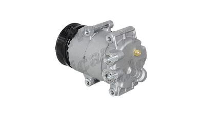 Compresor aer conditionat Ford Fiesta (JA8), 07.2011-2017, motor 1.25/1, 4/1, 6, benzina; Fiesta (JA8), 07.2011-08.2012, motor 1.25/1.6, benzina si 1.4 TDCI/1.6 TDCI, diesel, rola curea 105 mm, 6 caneluri, Visteon tip: VS16