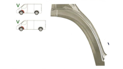 Segment reparatie aripa fata interior Ford Transit 1986-1991 Partea Stanga, Fata,element exterior, partea din spatele rotii
