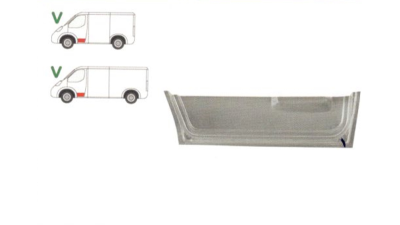 Panou reparatie usa Ford Transit 1986-2000 Partea Stanga, Fata, inferior , jgheab