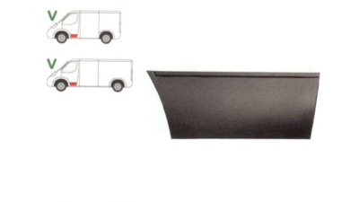 Panou reparatie usa Ford TRANSIT (VE6/VE83/VE64), 10.1985-09.1994 model Scurt si Mediu, partea stanga, parte inferioara ,fata ,inaltimea 280 mm, 