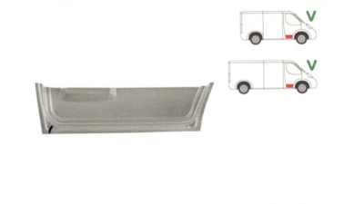 Panou reparatie usa Ford Transit 1986-2000 Partea Dreapta, Fata, inaltime :185 mm, inferior , jgheab