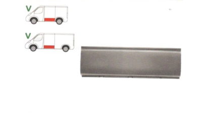 Segment reparatie panou lateral Ford Transit (Ve6/Ve64/Ve83) 10.1985-2000 , partea Stanga, Partea Inferioara , Metal,Segment Lat, 