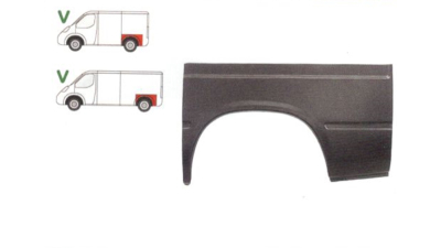 Aripa spate Ford Transit 1986-1991 Partea Stanga, Punte Simpla , Marime 1/3 , Lungime 1100 mm, Inaltine 615 mm, 