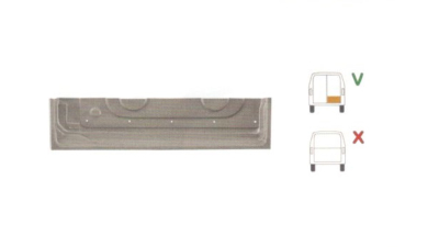 Element reparatie usa Ford TRANSIT (VE6/VE64/VE83), 10.1985-07.2000 pt modele cu 2 usi spate, partea dreapta, decupaj pentru garnitura;usa spate,inaltime 194 mm,parte inferioara, 