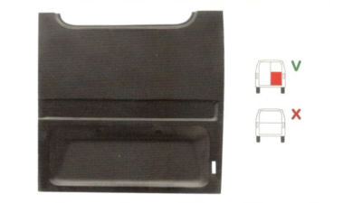 Element reparatie usa Ford TRANSIT (VE6/VE64/VE83), 10.1985-09.1994 (pt modele cu 2 usi spate), partea dreapta, usa spate, pana la geam,, 