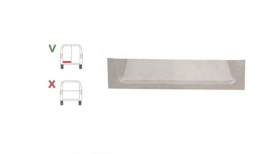 Panou reparatie usa Ford TRANSIT (VE6/VE83/VE64), 10.1985-09.1994 Model cu 2 usi spate, partea stanga, parte inferioara ,usa spate , 20cm, 