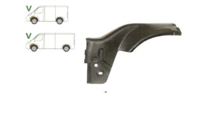 Segment reparatie aripa fata interior Ford Transit 1991-1994 Partea Stanga, Fata, in partea din fata a aripii, de metal