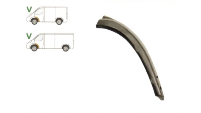 Segment reparatie aripa fata interior Ford Transit 1991-1994 Partea Stanga, Fata, in partea din spate a aripii, de metal