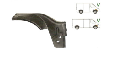 Segment reparatie aripa fata interior Ford Transit 1992-1995 Partea Dreapta, Fata, in partea din fata a aripii, de metal