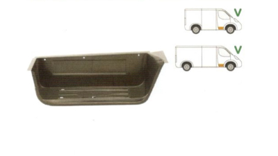 Treapta usa Ford Transit (Ve6) 10.1986-01.2000, Transit (Ve64) 01.1992-09.2000, Transit (Ve83) 06.1986-07.2000 , partea Fata Dreapta, Mare, 