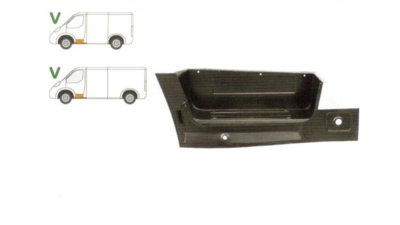 Treapta usa Ford Transit (Ve83/Ve64) 06.1992-07.2000 , partea Fata Stanga, Cu Segment Prag Interior, 