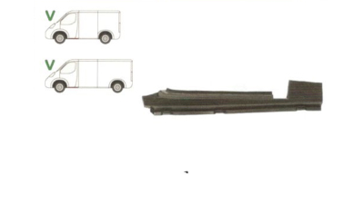 Prag Ford Transit 1992-2000 Usa Fata Stanga, orizontal, sub usa fata, prag din metal