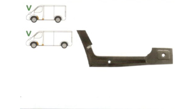 Prag Interior Ford Transit (Ve64) 1992-2000, partea Stanga, sub usa fata, sub prag, intaritura prag, prag din metal