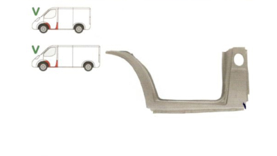 Prag Ford Transit 1992-09.2000 sub Usa Fata Stanga 1641410 , cu 1/3 segm aripa fata si 1/3 stalp, prag din metal