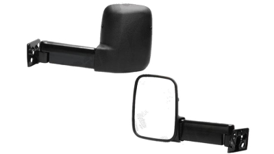 Oglinda exterioara Ford Transit (Ve6/ Ve64) 1985-1995, Dreapta ,Model LUNG, fara spoiler, Crom, manuala, Fara incalzire, carcasa neagra, Convex, BestAutoVest 6831642; 6831650; 6831674; 92VB17D720FAYYCE 3245521E