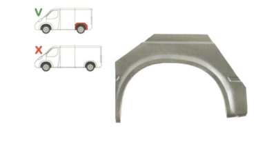 Segment reparatie aripa spate Ford Transit 1991-09.1994 Exterior Model Scurt Partea Stanga, Spate,